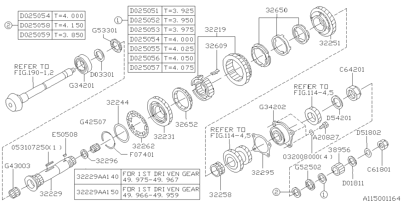 Diagram MT, DRIVE PINION SHAFT for your 2001 Subaru Impreza   