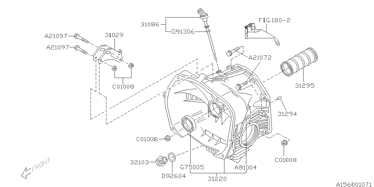 Diagram AT, TORQUE CONVERTER & CONVERTER CASE for your 1993 Subaru Impreza  Base Sedan 