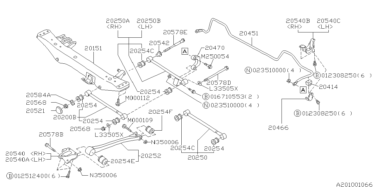 Diagram REAR SUSPENSION for your 2002 Subaru WRX   