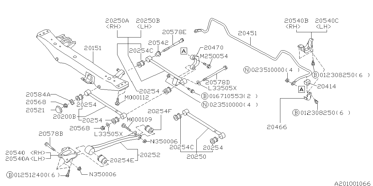 Diagram REAR SUSPENSION for your 2013 Subaru Impreza  Limited Sedan 