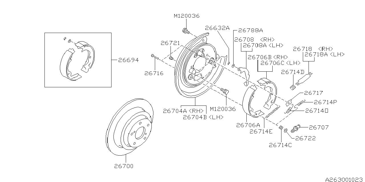 Diagram REAR BRAKE for your 2024 Subaru WRX   