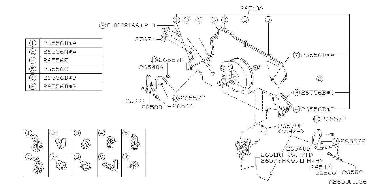 Diagram BRAKE PIPING for your Subaru