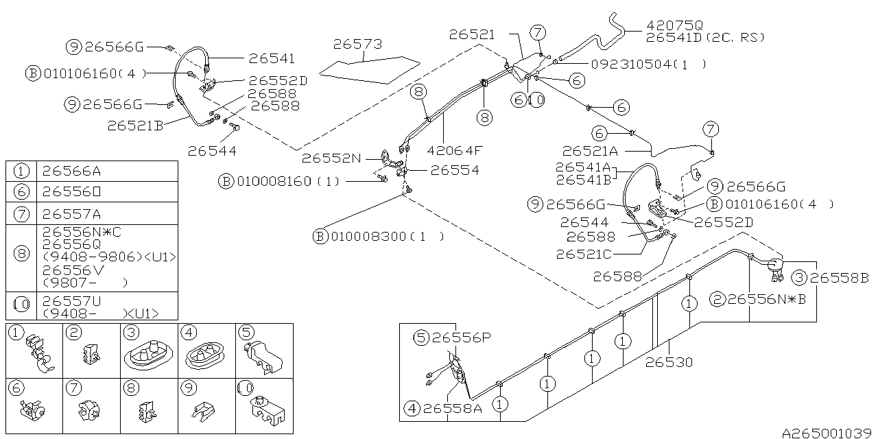 Diagram BRAKE PIPING for your 2014 Subaru WRX  WAGON 