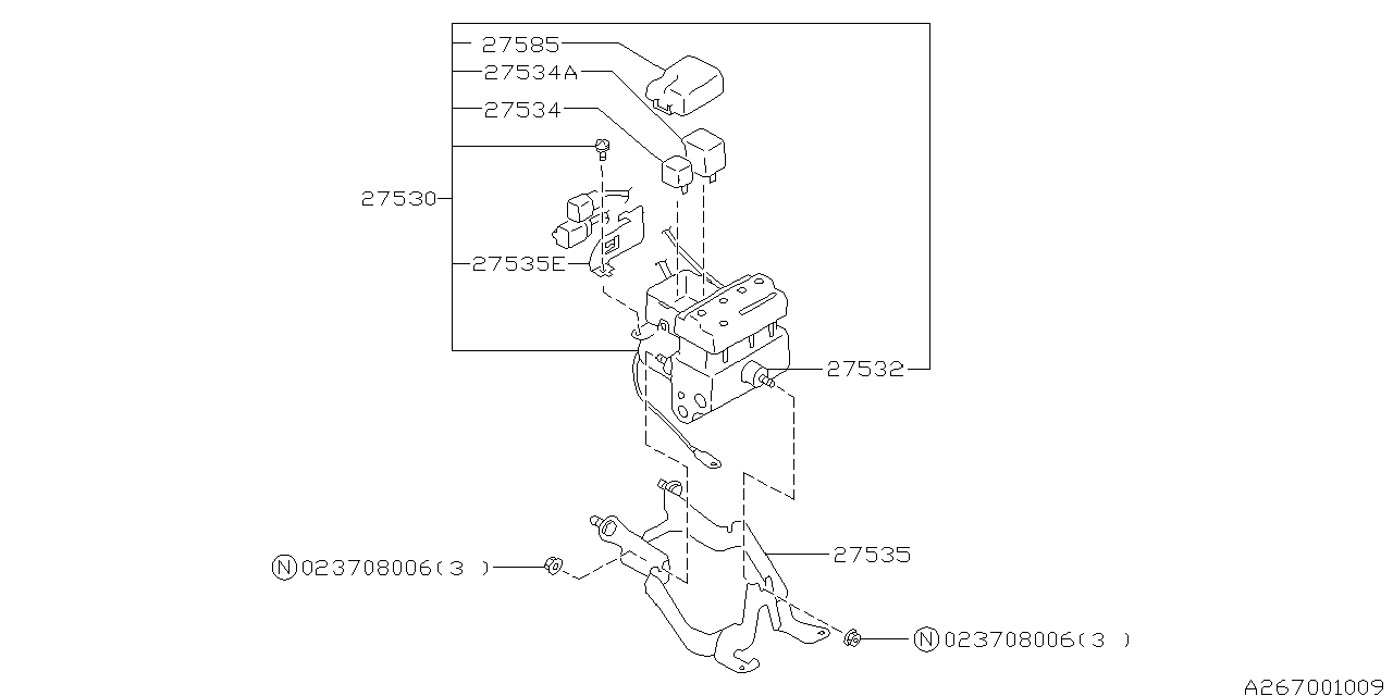 Diagram ANTILOCK BRAKE SYSTEM for your Subaru