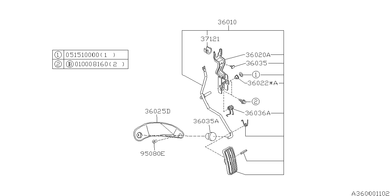 PEDAL SYSTEM (MT) Diagram