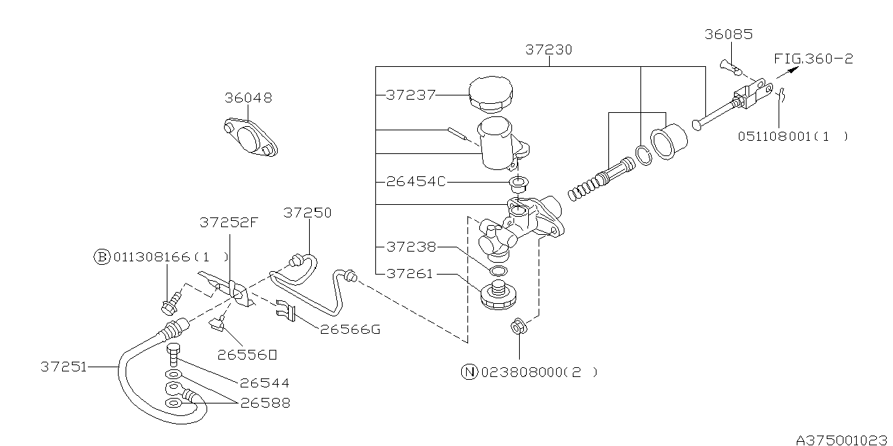 Diagram CLUTCH CONTROL SYSTEM for your 2001 Subaru WRX   