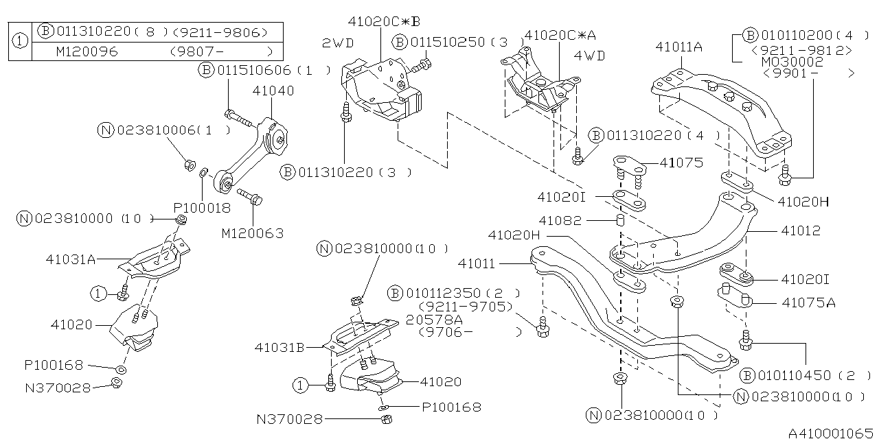 Diagram ENGINE MOUNTING for your 2021 Subaru Crosstrek   