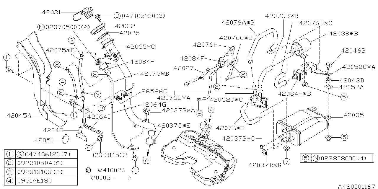 Diagram FUEL PIPING for your 1999 Subaru Impreza  Limited COUPE 