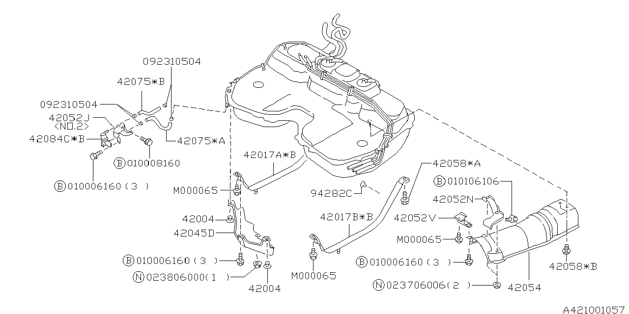 Diagram FUEL TANK for your Subaru Impreza  