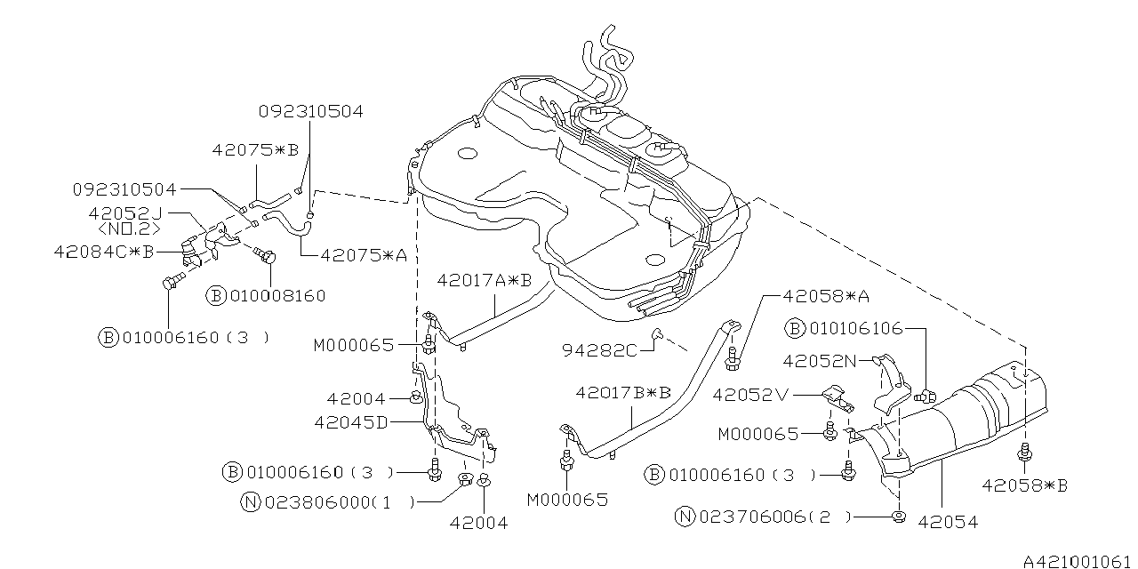 Diagram FUEL TANK for your Subaru Impreza  