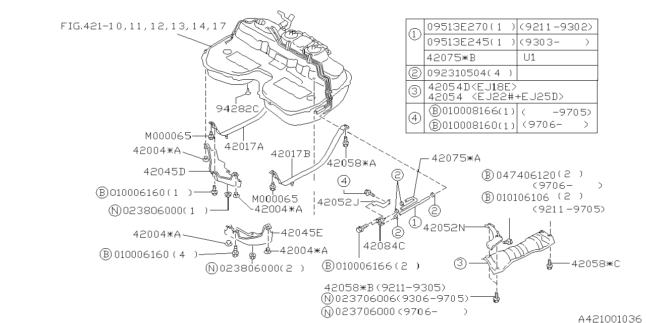 Diagram FUEL TANK for your Subaru