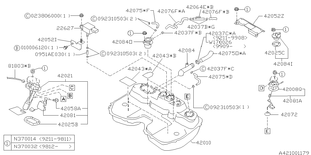 Diagram FUEL TANK for your Volkswagen