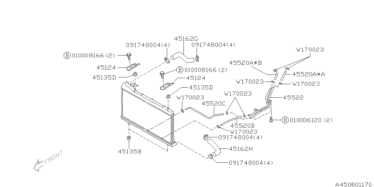 Diagram ENGINE COOLING for your Subaru