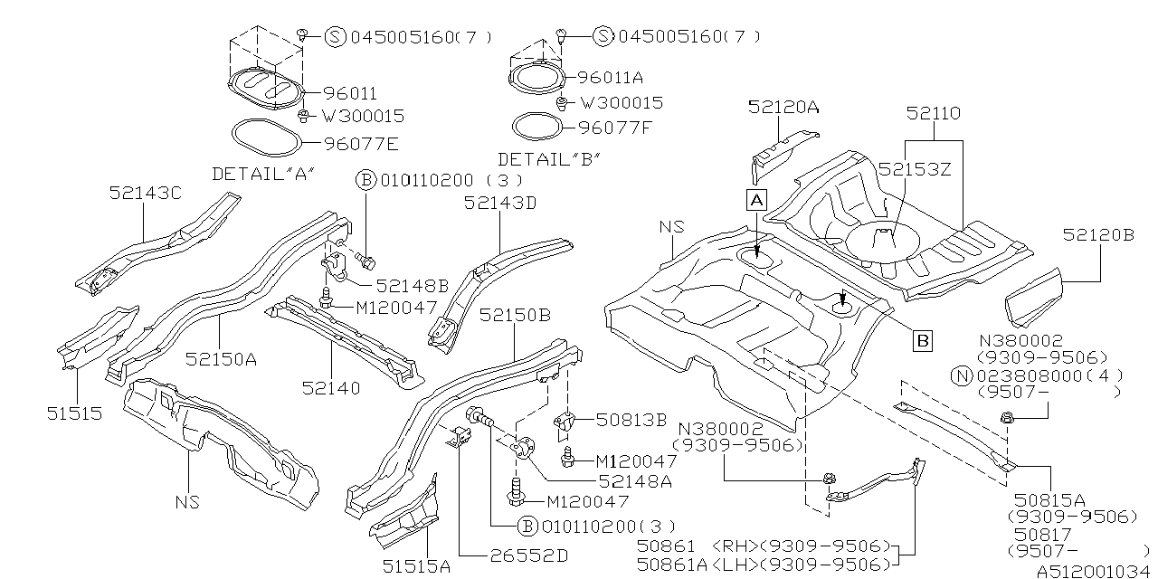 Diagram FLOOR PANEL for your 2008 Subaru Legacy   