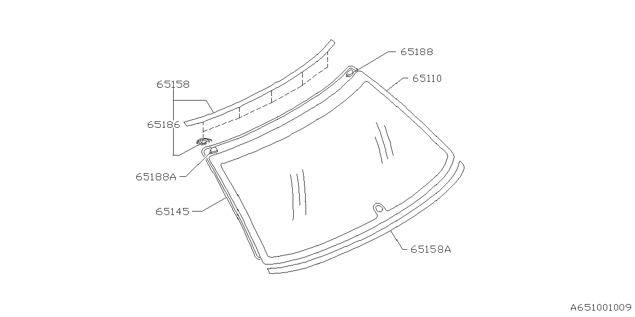 Diagram REAR WINDOW for your 2008 Subaru Forester   