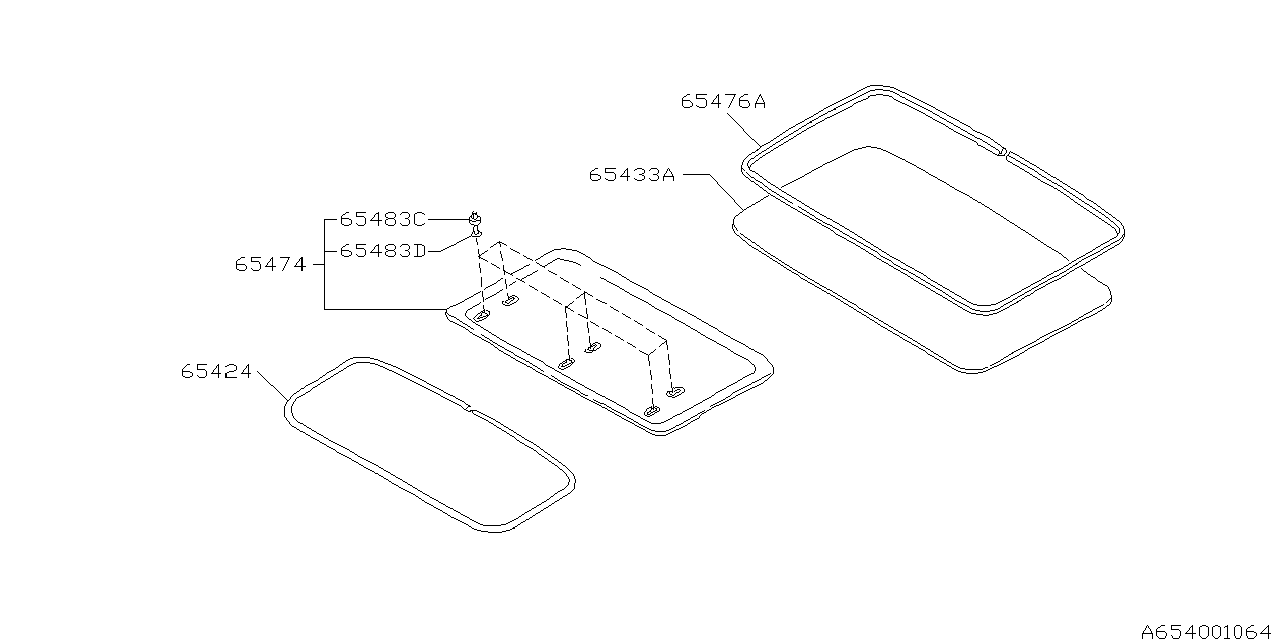 Diagram SUN ROOF for your 2003 Subaru Legacy   