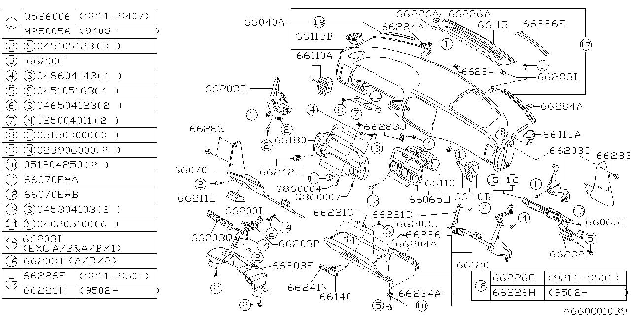 Diagram INSTRUMENT PANEL for your 2002 Subaru WRX  SEDAN 