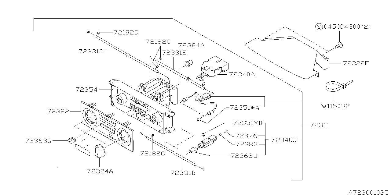 Diagram HEATER CONTROL for your Subaru Impreza  