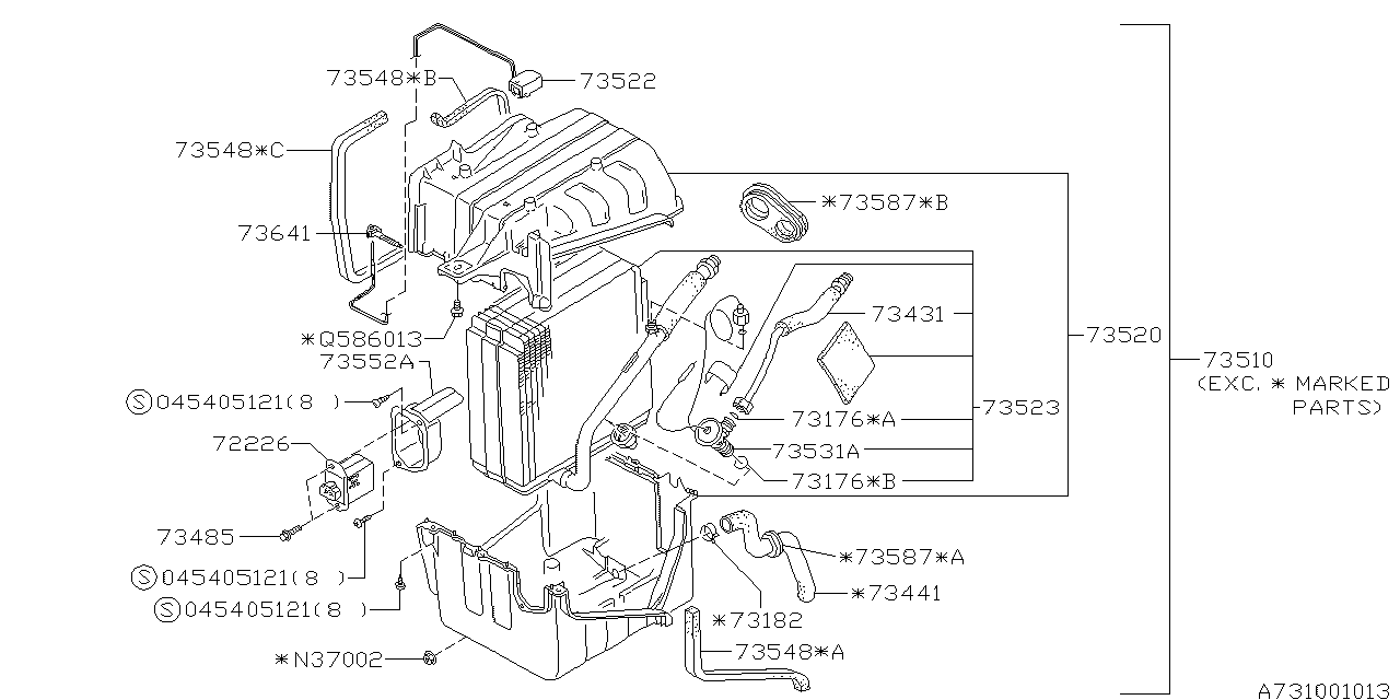 Diagram COOLING UNIT for your Subaru