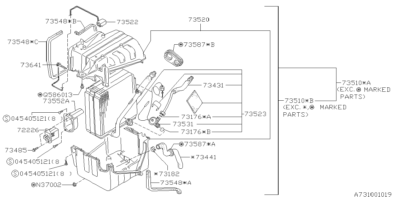 Diagram COOLING UNIT for your Subaru