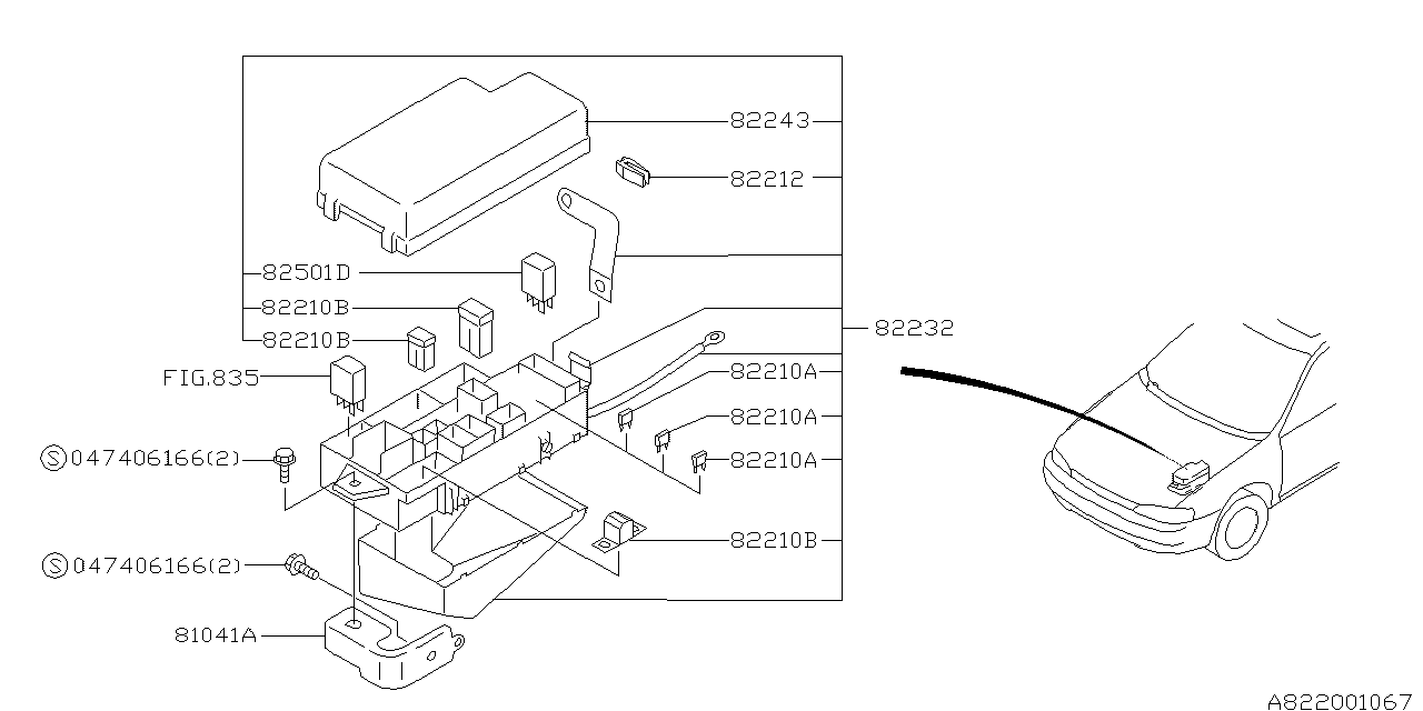 Diagram FUSE BOX for your 2000 Subaru Impreza  Limited COUPE 