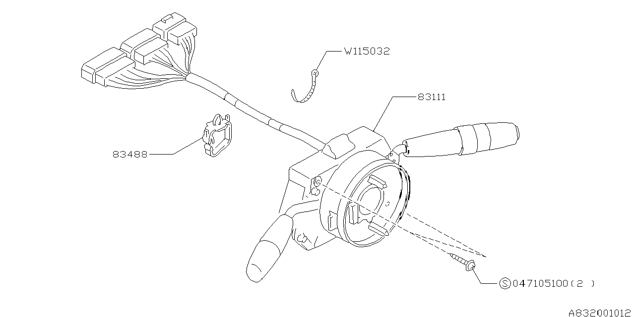 Diagram SWITCH (COMBINATION) for your Subaru