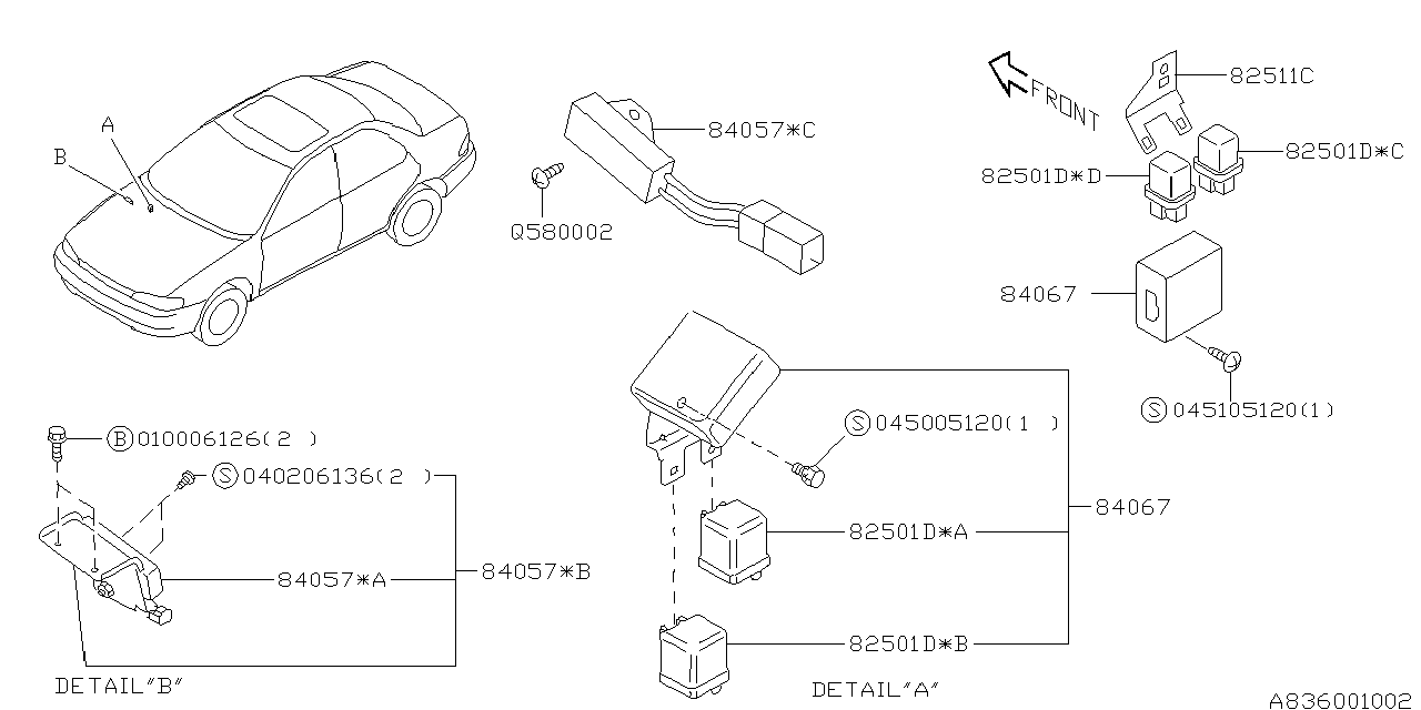 Diagram ELECTRICAL PARTS (DAY TIME RUNNING LAMP) for your 2023 Subaru BRZ   