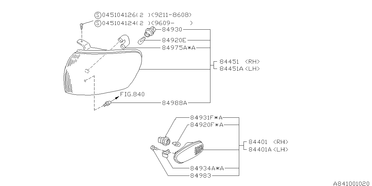 Diagram LAMP (FRONT) for your 1997 Subaru Impreza   