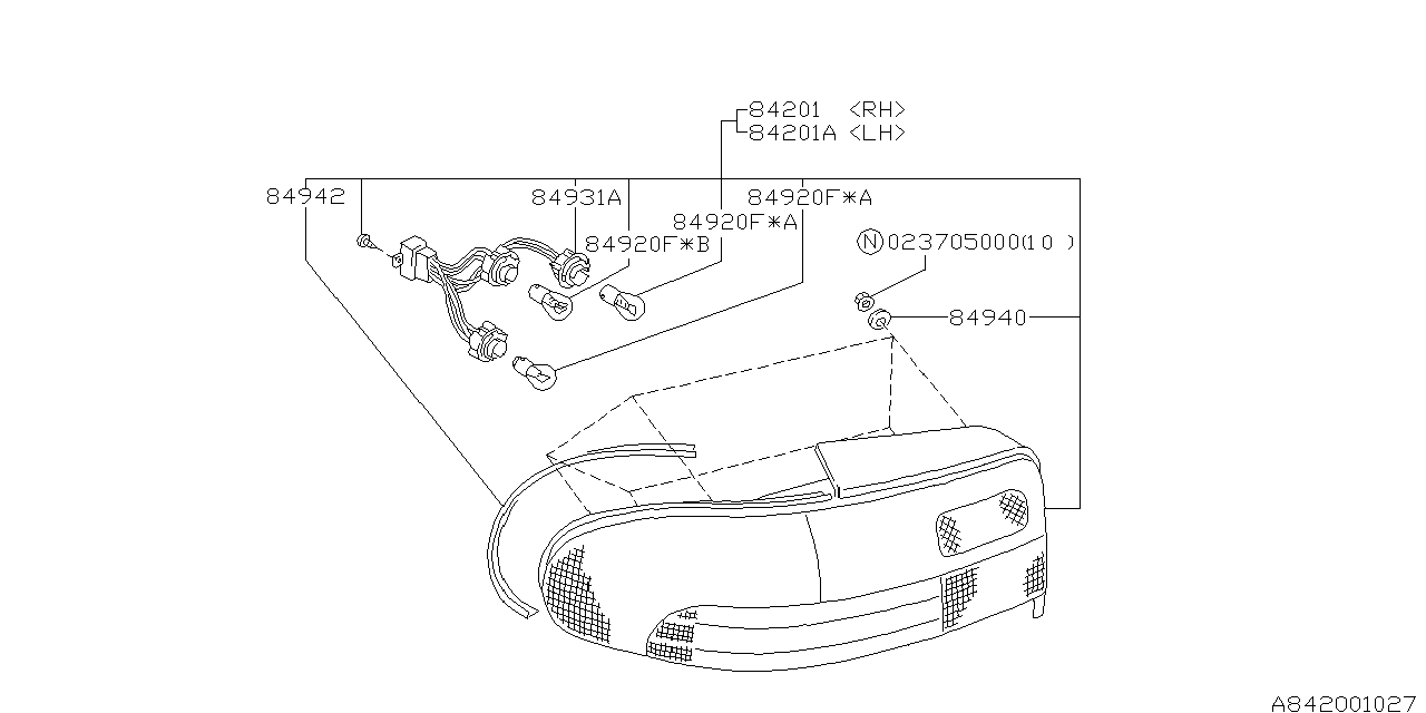 Diagram LAMP (REAR) for your 2004 Subaru Forester   