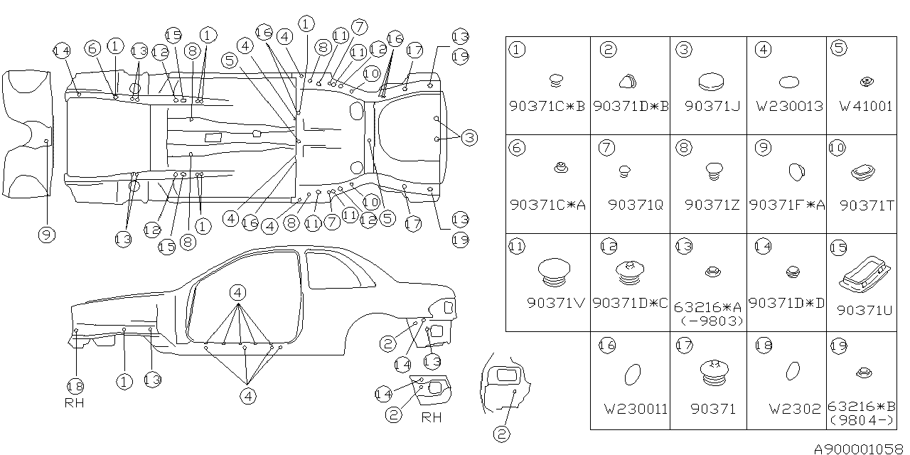 Diagram PLUG for your Subaru Impreza  