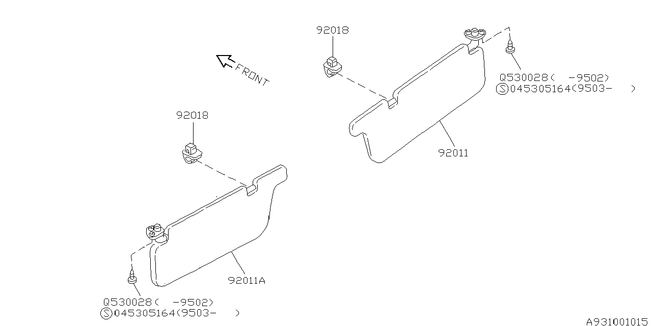 Diagram ROOM INNER PARTS for your 2010 Subaru Tribeca   