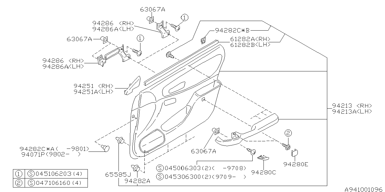 Diagram DOOR TRIM for your 2008 Subaru Legacy   