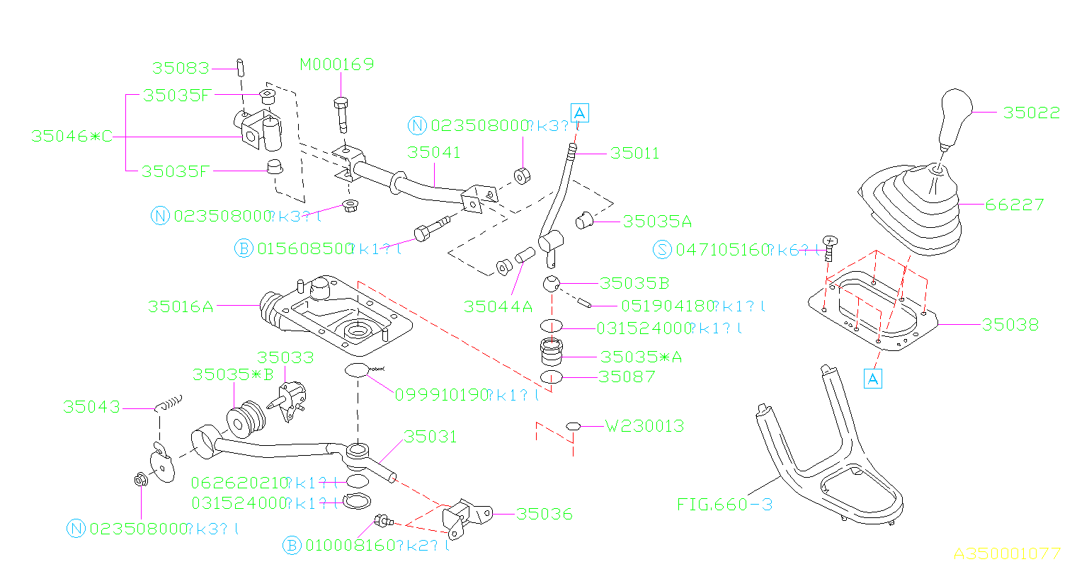 2020 Subaru Legacy 2.5L CVT 4WD Limited Bushing Stay Complete Lever. NO ...