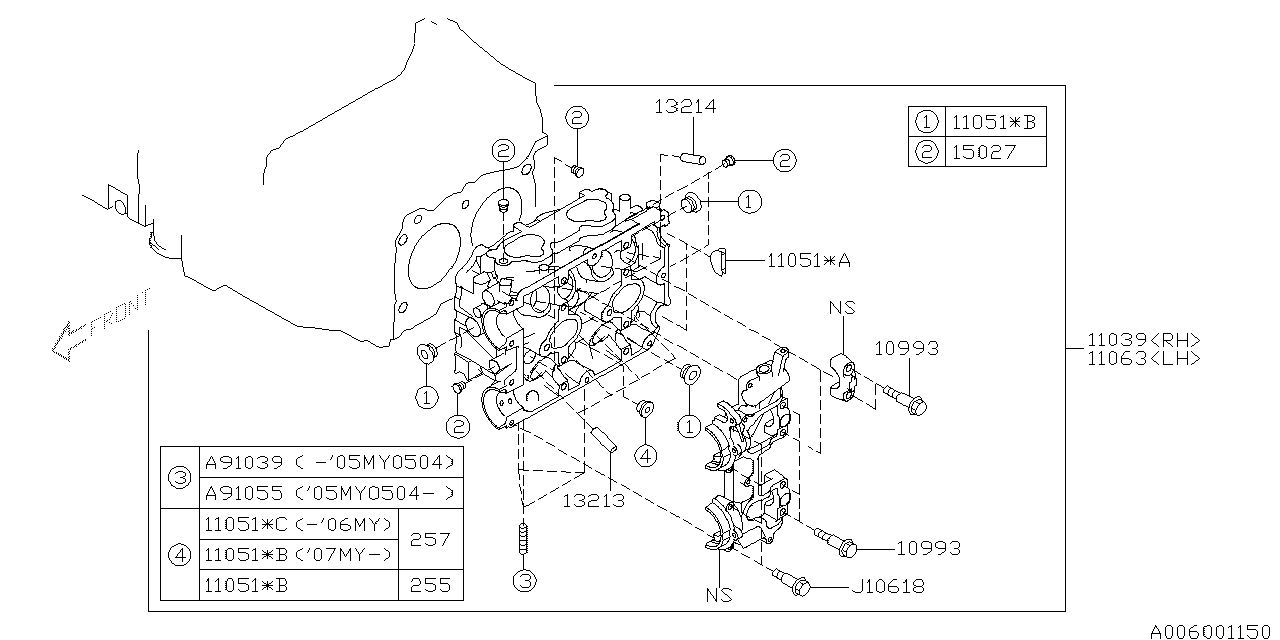 Diagram CYLINDER HEAD for your 2002 Subaru STI   