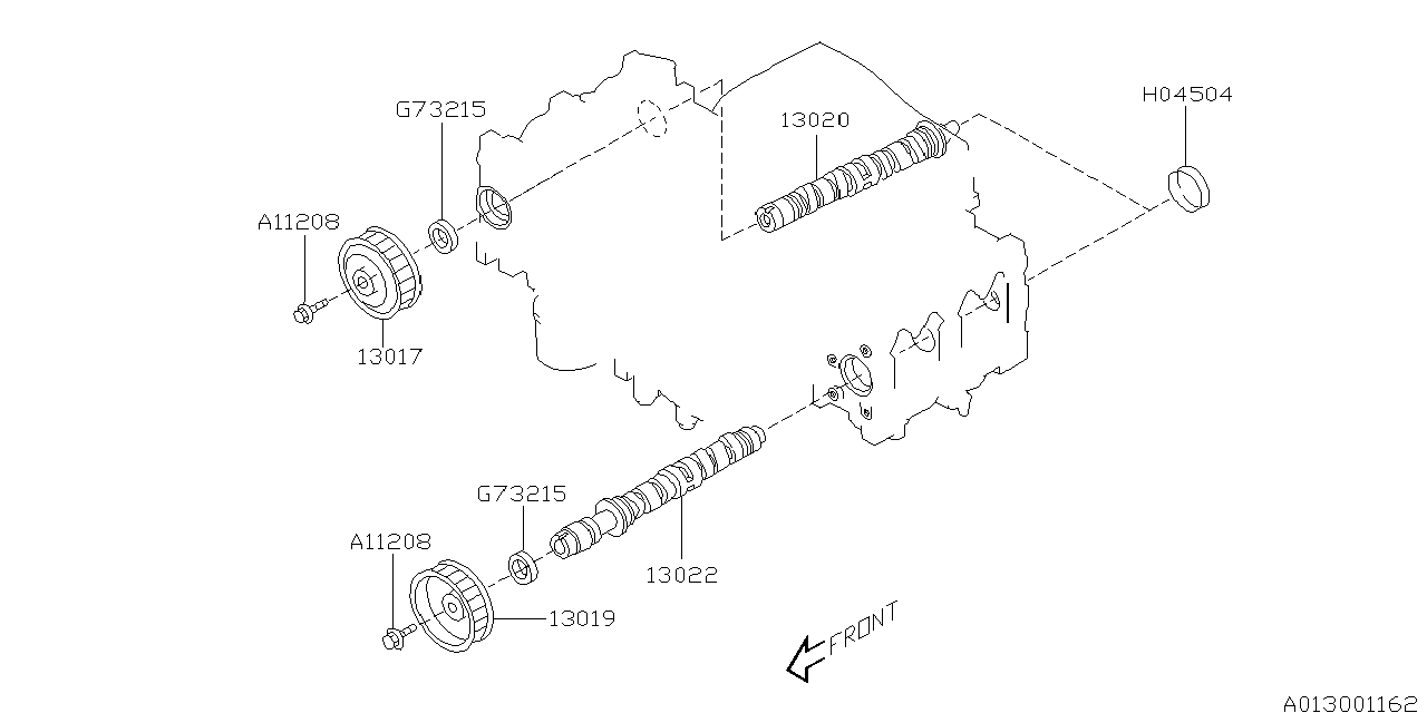 Diagram CAMSHAFT & TIMING BELT for your 2023 Subaru Forester   