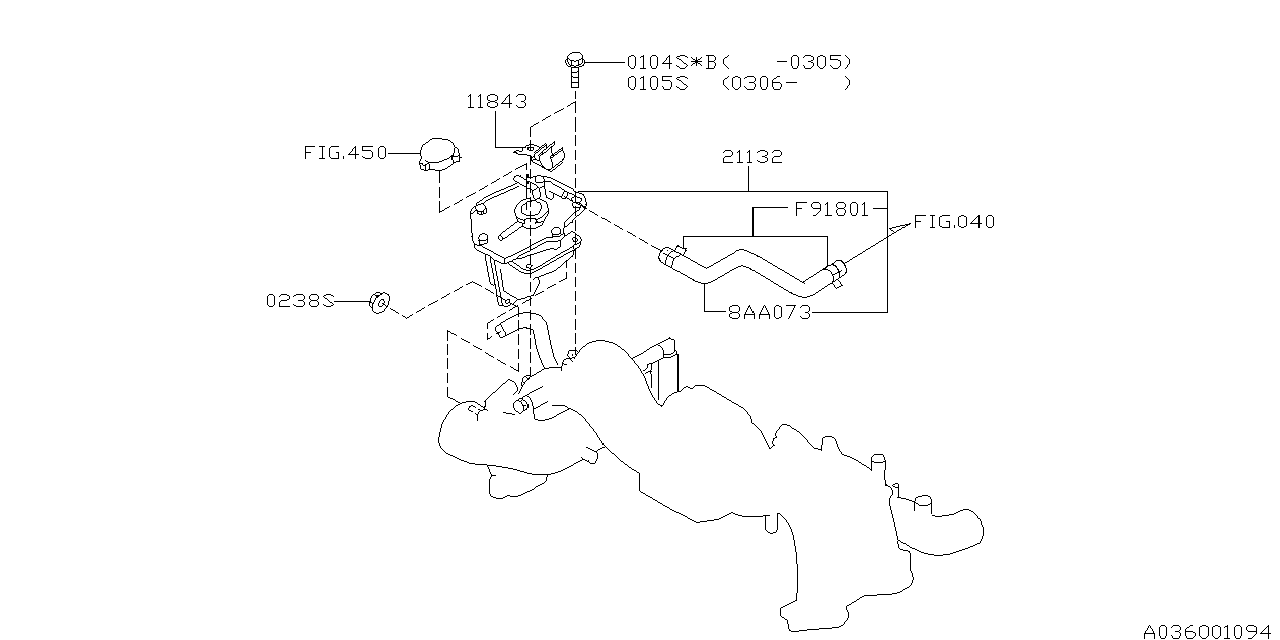 Diagram WATER PIPE (1) for your 2002 Subaru WRX SEDAN  