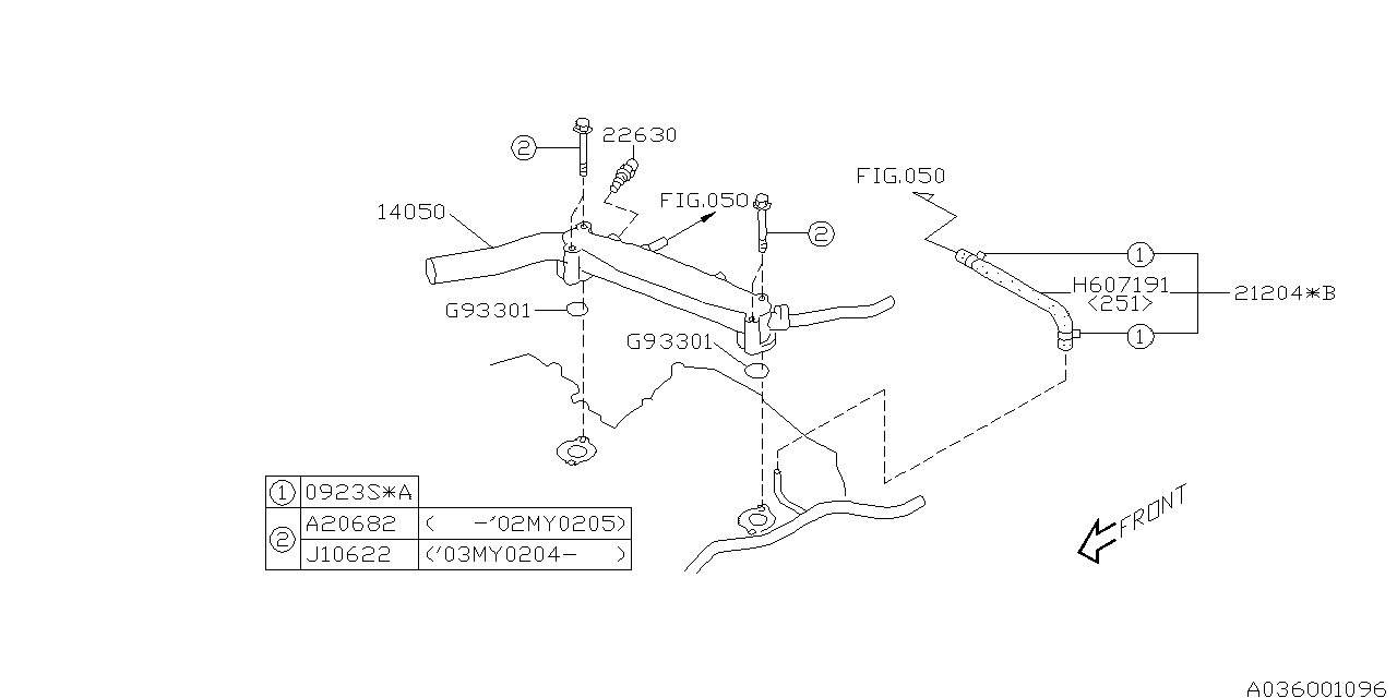 Diagram WATER PIPE (1) for your 2012 Subaru Impreza 2.0L CVT Limited Wagon 