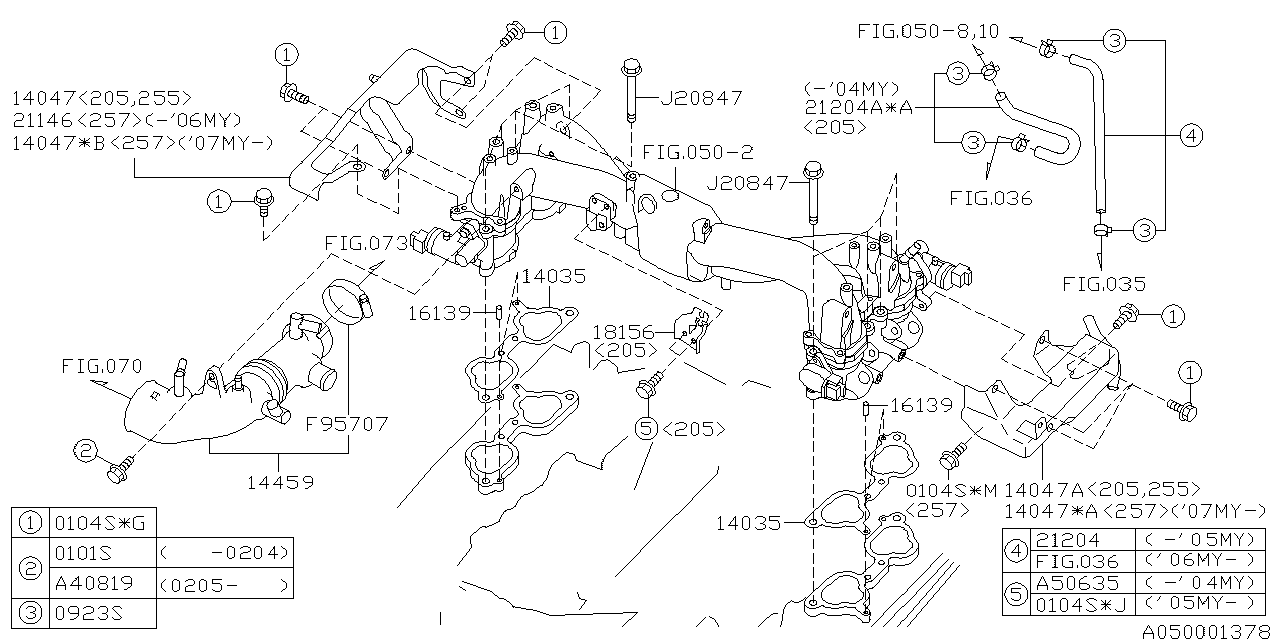 Diagram INTAKE MANIFOLD for your 2006 Subaru WRX   