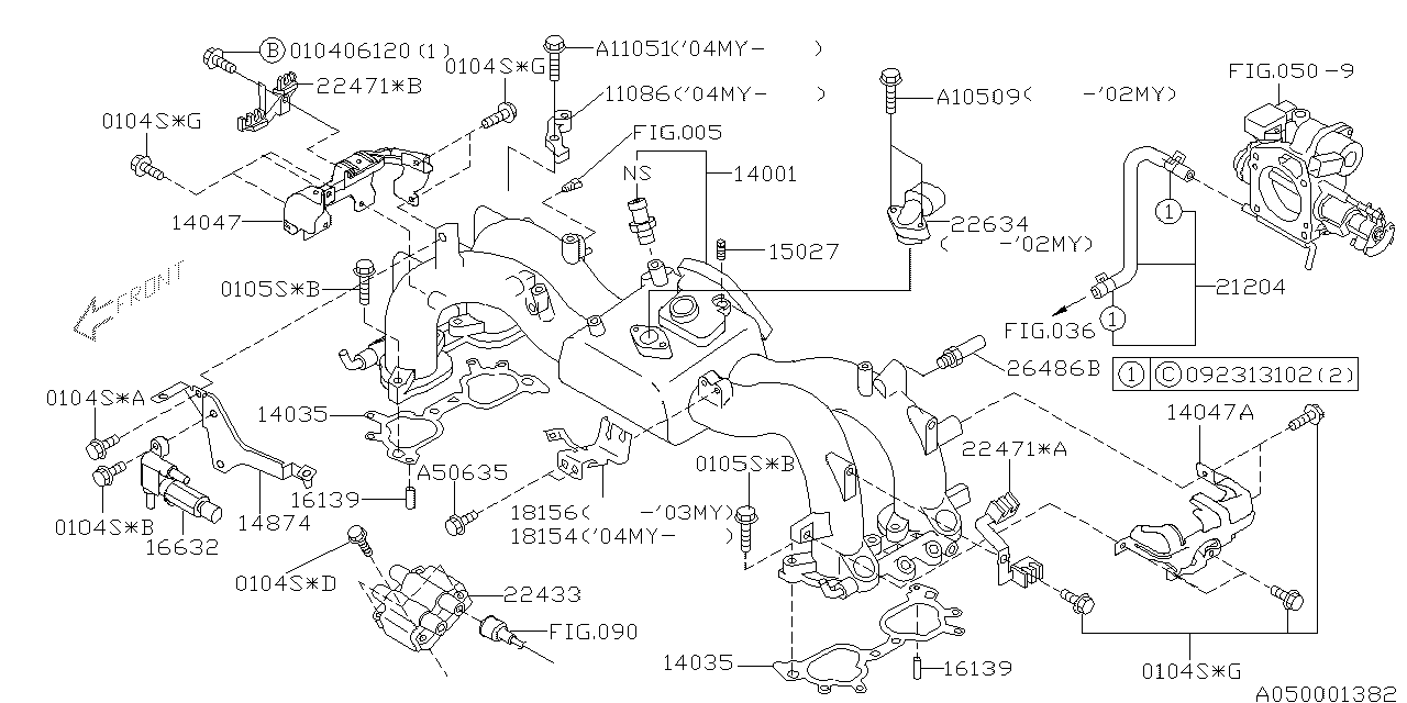 INTAKE MANIFOLD Diagram