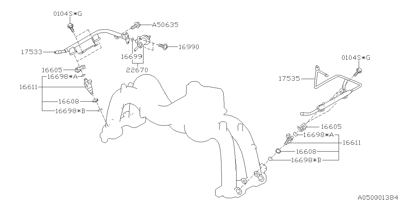 Diagram INTAKE MANIFOLD for your Subaru Impreza  