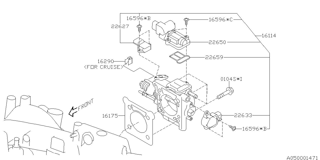 Diagram INTAKE MANIFOLD for your 2004 Subaru WRX   