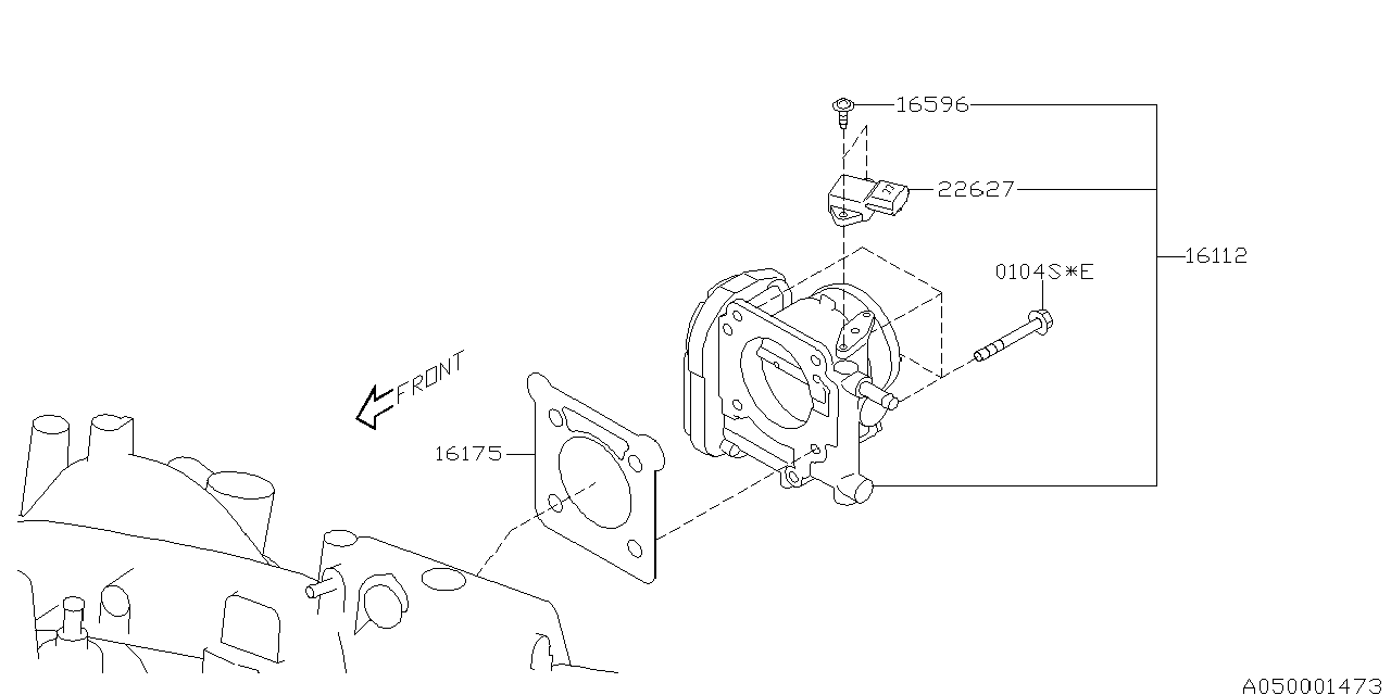 Diagram INTAKE MANIFOLD for your Subaru Impreza  