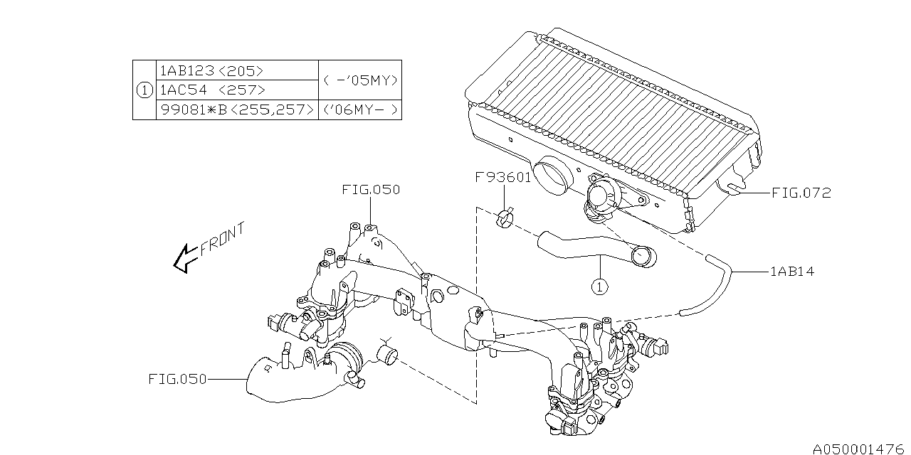 Diagram INTAKE MANIFOLD for your Subaru WRX  