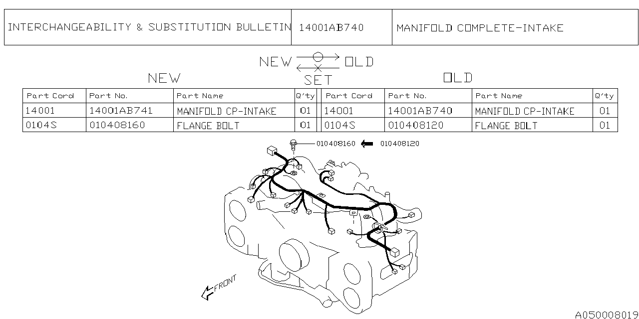 Diagram INTAKE MANIFOLD for your 2003 Subaru Impreza   