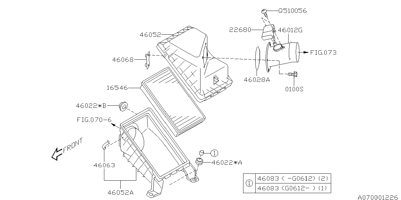 Diagram AIR CLEANER & ELEMENT for your 2013 Subaru STI  Sport SEDAN 