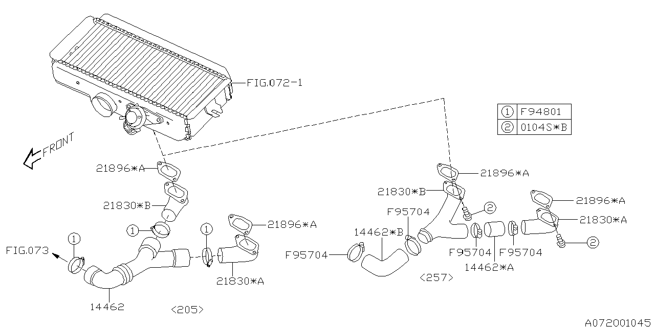 Diagram INTER COOLER for your 2011 Subaru Legacy  Sedan 