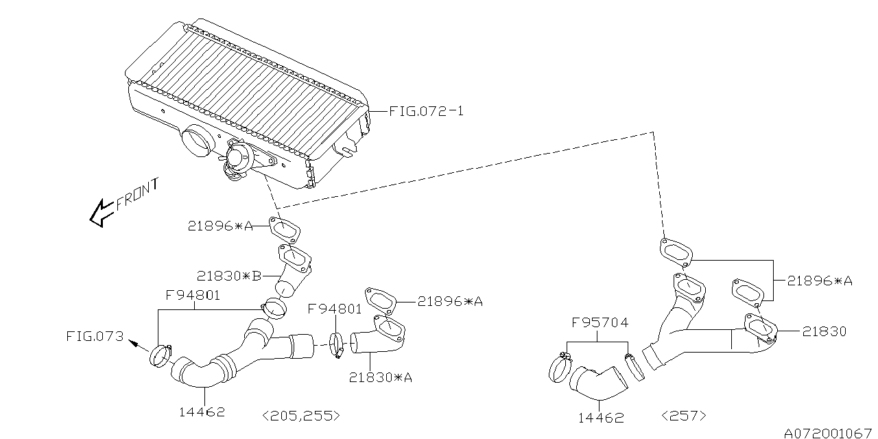 Diagram INTER COOLER for your 2006 Subaru Impreza 2.5L AT Sedan 