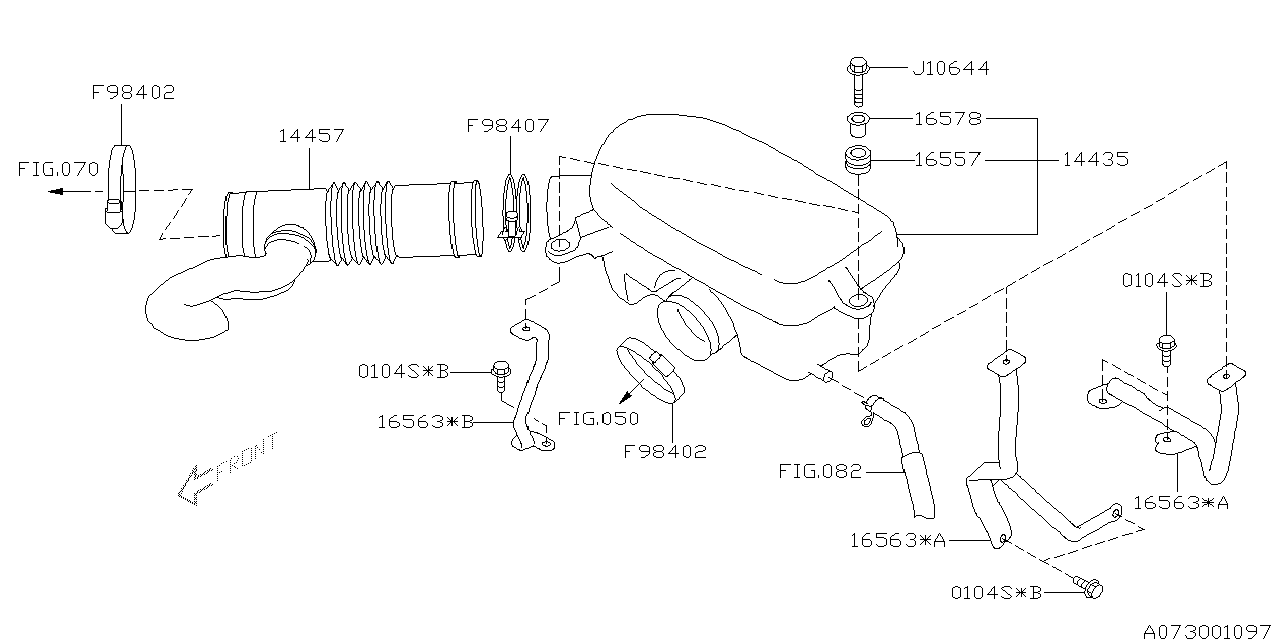 Diagram AIR DUCT for your 2006 Subaru Legacy 2.5L TURBO 5MT GT LIMITED-I(OBK:XT) WAGON 