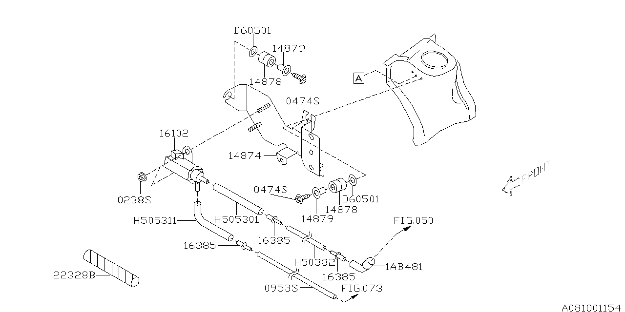 Diagram EMISSION CONTROL (EGR) for your 2023 Subaru WRX PREMIUM w/EyeSight  