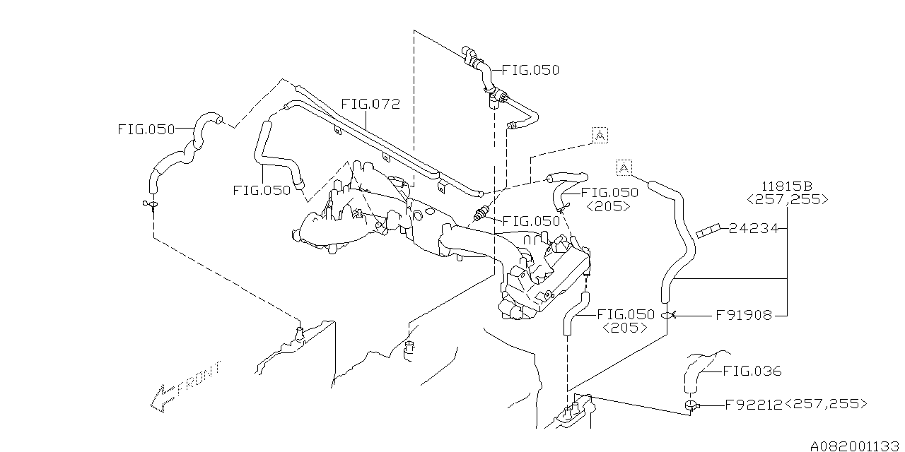 Diagram EMISSION CONTROL (PCV) for your 2003 Subaru WRX WAGON 2.0L Turbo 5MT 